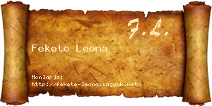 Fekete Leona névjegykártya