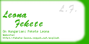 leona fekete business card